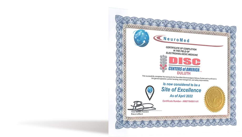 Completed training in Electroanalgesic Delivery System (NeuroMed)