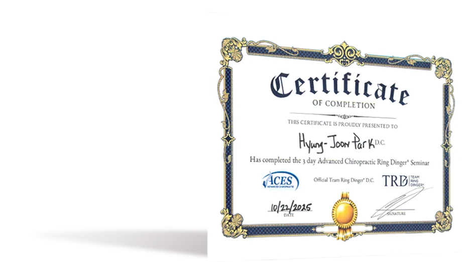 Certified in Advanced Ring Dinger Technique. 2025